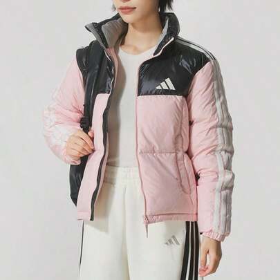 Adidas 女士羽绒服，休闲上衣，运动服，日常户外旅行外套
