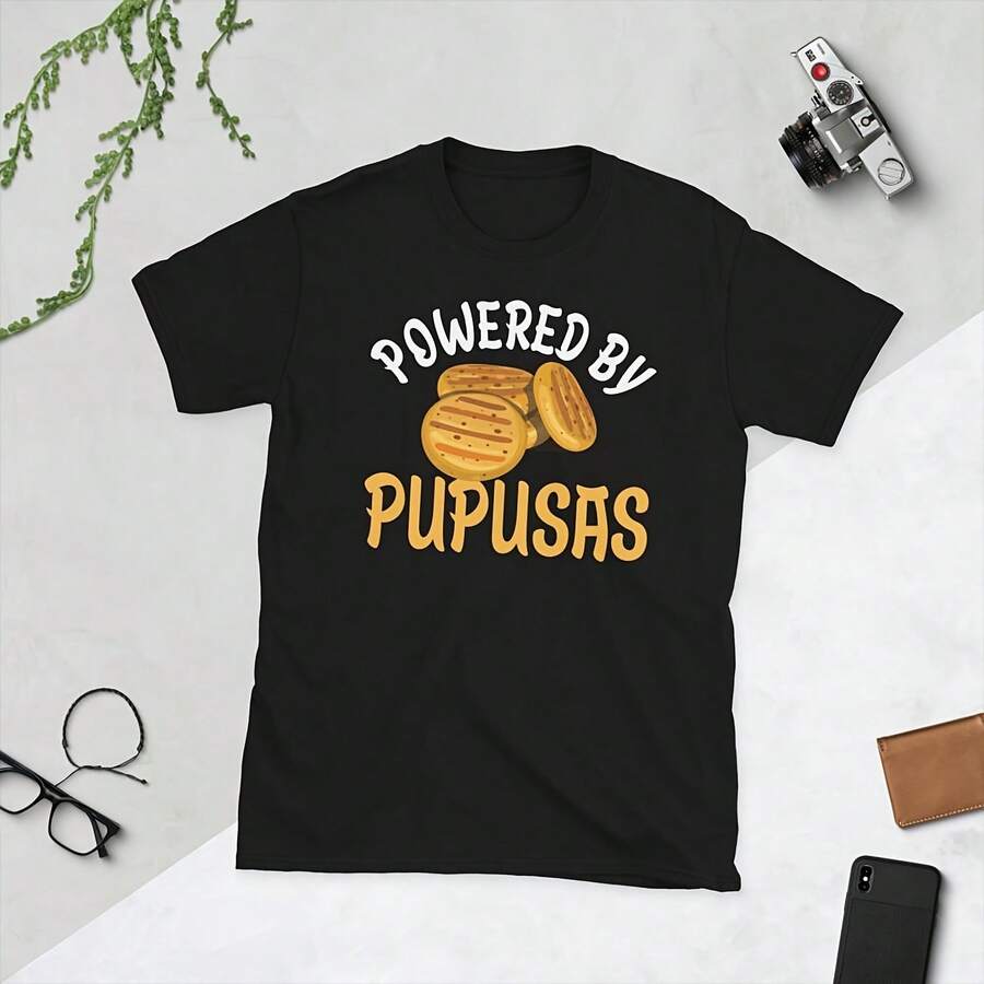 Camiseta unisex para amantes de las pupusas de El Salvador - Negro 2 - Ver 1