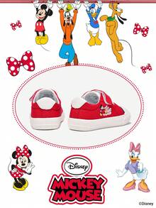 Disney 1 Pair Kids' Sneakers, Suitable For Daily Wear, Festivals, Sports And Outdoor Activities, Comfortable, Non-Slip, Durable, Breathable (Boys' Sneakers, Boys' Skate Shoes, Kids' Sports Shoes, Girls' Sneakers, Girls' Skate Shoes) - Red - View 3