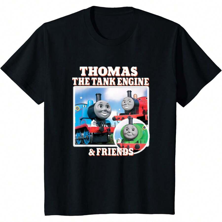 Camiseta de Thomas y sus Amigos - Vintage de Thomas la Locomotora y sus Amigos - Negro - Ver 1