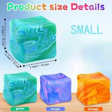 New 1pc Flowing Ice Cube Maltose Stress Relief Toy Cube - Stress Relief Toy - Perfect Gift - Holiday Gift - Christmas Gift - Multicolor - View 6