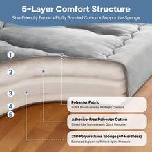 Japanese Floor Mattress Futon Mattress, 4-Inch Twin Thicken Tatami Mat Sleeping Pad Foldable Roll Up Mat Boys Girls Dormitory Pad Kids Floor Lounger Pillow Bed - 灰色 - 查看 4