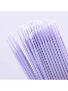 100pcs/Pack Disposable Micro Eyelash Remover Wipes, Eyelash Cleaning Sticks With Extended Cleaning Swabs, Eyelash Extension Tools - Multicolor - View 9