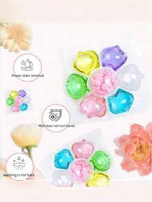 100pcs Pod Deterjen Cucian 7-in-1, Aroma Tahan Lama, Penghilang Noda Ampuh, Perlindungan Warna, Deterjen Cair Konsentrat, Pelembut Pakaian, Anti Bakteri & Tungau Debu - MultiWarna - View 5
