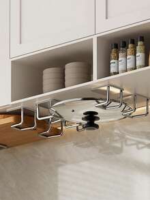 Stainless Steel Sink Sponge Holder, Steel Wool Rack, Dishcloth Storage, Multifunctional, No Drilling Required, Sponge Holder And Draining Rack, Spoon And Spatula Organizer, Household Kitchen Supplies - Multicolor - View 4