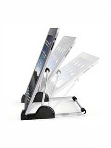 1pc Adjustable Foldable Tablet Stand | Strong Compatibility, Ultra Portable Laptop Stand, Achieving Seamless Workflow, Ergonomic Design, Suitable For Slouchy Days - Available In Various Bright Colors, Made Of Aluminum Alloy. Desktop Vertical Shelf - Multicolor - View 2