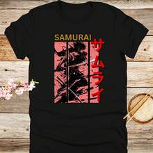 Camiseta inspirada en samuráis de anime, camiseta de anime para hombre, camiseta de anime para mujer, camiseta de regalo para fans del anime, camiseta inspirada en anime, camiseta de regalo de anime, 02062501 - Negro 2 - Ver 1