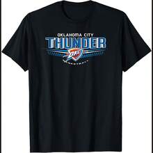 Oklahoma City Thunder Black  T-Shirt, Men's Small, Short Sleeve, Crew Neck, Classic Fit, Polyester 100% - 黑色 - 查看 1