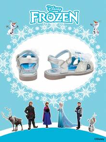 Disney Frozen Authorized Collaboration 1 Pair Children's Princess Sandals,  Princess Sandals, Anna Princess Sandals, Arendelle Princess Sandals, Suitable For Daily, Festival, Sports, Outdoor Wear, Comfortable, Non-Slip, Breathable - Silver - View 3