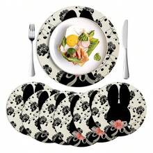 Easter Egg/Bunny Place Mat Creative Spring Round Dinner Table Mat For Home Kitchen Decor - Multicolor - View 5