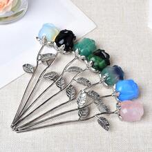 CUPIDCRYSTAL Natürlich geschnitzter Kristallrose, perfektes Valentinstags-Geschenk, beste Wahl für Frauen, Heilkristall zum Muttertag, Kristall und Stein - Verschiedenfarbig - Übersicht 2