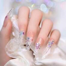 ネイルシール 花 アジサイ ネイルステッカー 紫陽花 箔押し 花びら 花柄 梅雨 夏 春 DIY 2枚セット - 写真の通り - チェックする 5