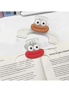 2pcs/1pc Page Holder Clips, Notebook/Book Page Turners, Large Stationery Clips, Suitable For Reading, Diary, Christmas Creative Bookshelf, Practical Memo Clips, Fixed Manual Clips, Student Clips, Music Clips - Multicolor - View 1