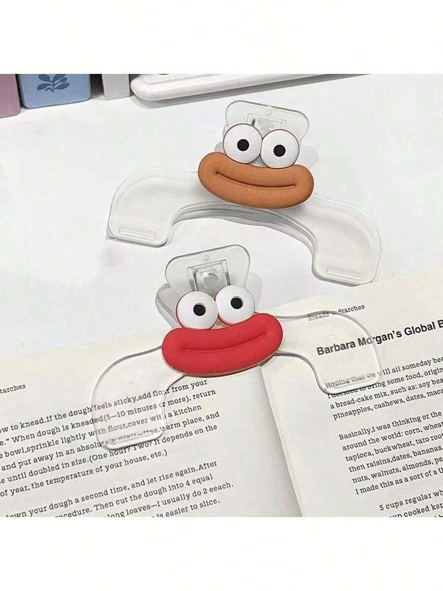 2pcs/1pc Page Holder Clips, Notebook/Book Page Turners, Large Stationery Clips, Suitable For Reading, Diary, Christmas Creative Bookshelf, Practical Memo Clips, Fixed Manual Clips, Student Clips, Music Clips - Multicolor - View 1