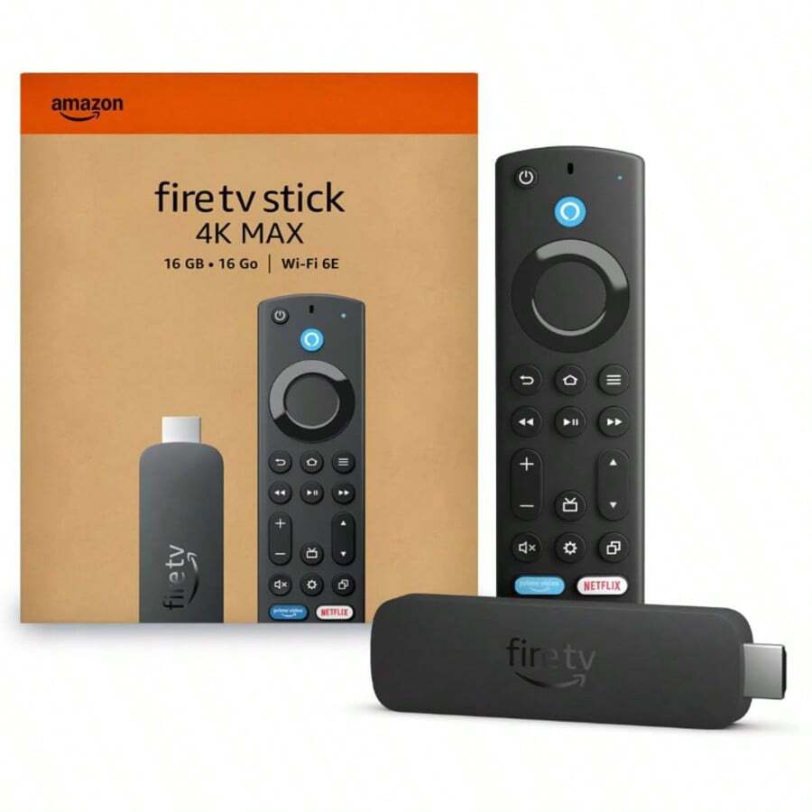 Amazon Fire TV Stick 4K Max Streaming Device, With AI-Powered Fire TV Search, Supports Wi-Fi 6E, Free & Live TV Without Cable Or Satellite - 黑色 - 查看 1