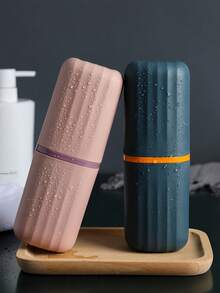 Cốc đựng bàn chải đánh răng du lịch dung tích lớn có nắp đậy chống bụi, giá đựng bàn chải sắp xếp cho người thường xuyên đi du lịch nam nữ, hộp đựng bàn chải chống ẩm cho phòng tắm, phòng gym, du thuyền, cắm trại, bãi biển, kỳ nghỉ, ký túc xá, quay lại trường học, phụ kiện du lịch thiết yếu - Nhiều màu - Xem 6