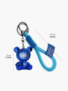 1pc Starry Sky Bear Keychain Pendant, Cute Cartoon Couple Keyring, Backpack Charm, Car Key Chain - Star Bear Pendant - View 6