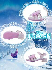 Disney Frozen Authorized Collaboration 1 Pair Children's Princess Sandals,  Princess Sandals, Anna Princess Sandals, Arendelle Princess Sandals, Suitable For Daily, Festival, Sports, Outdoor Wear, Comfortable, Non-Slip, Breathable - Mauve Purple - View 4