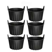 3/6pcs Black Silicone Air Fryer Baking Cups, Oven & Microwave Cake Molds For Cupcakes, Muffins, Puddings, Tarts, Custards, With Non-Slip Grip Design, Heat Resistant Material, Home Baking - Multicolor - View 15