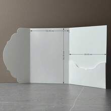 20/10张三折口袋式婚礼请柬 + 火漆封口信封，订婚、15岁生日、洗礼简约邀请卡，DIY邀请函，5*7英寸邀请函，口袋式邀请函，定制邀请函，新款信封 - 白色 - 查看 7