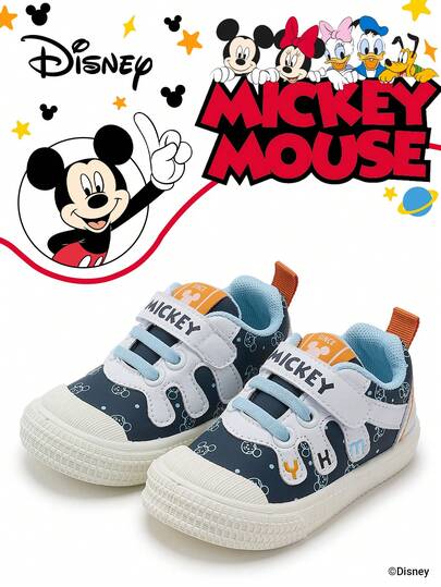 Disney Authentic Collaboration With Mickey Mouse | A Pair Of Children's Sneakers, Suitable For Daily, Festival, Sports, And Outdoor Wear. It Fits The Foot Comfortably, Is Anti-Slip, Wear-Resistant, And Breathable (Boys' Sneakers, Boys' Board Shoes, Children's Sneakers, Girls' Sneakers, Girls' Board Shoes)