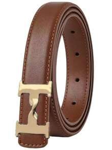 1pc Women's Casual Fashionable Retro Elegant H-Buckle Belt, Versatile Design To Pair With Jeans, Dresses - Multicolor - View 3