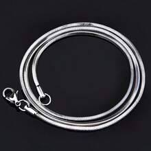 1 Stainless Steel Square Snake Chain Necklace - DIY Jewelry For Men And Women, Hip-Hop Accessory, Perfect For Everyday Wear And Parties - Multicolor - View 1