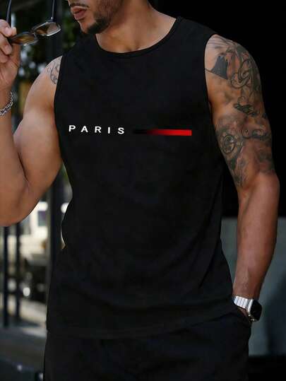 Men's Lightweight Summer Sports Tank Top, Outdoor Casual Fashionable Running Quick-Dry Vest