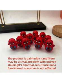 Marvel 漫威迷你蜘蛛侠不倒翁玩具 10 件装 - 红蓝塑料摇摆人偶，送给朋友或节日的完美礼物，超级英雄乐趣 | 趣味设计 | 耐用塑料材质，新年礼物、情人节礼物、复活节礼物（随机款式） - 彩色 - 查看 4