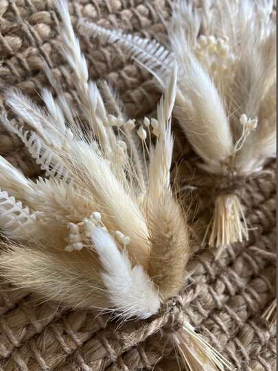 1/2/3/4/6/8/10/12/20pcs Mini Dried Flower Bouquet, Suitable For Home Desktop Decor, Party Cake Decor, Groomsmen Boutonniere, Bohemian Style Vintage Wedding Party Decoration, Gift For Bride, Boutonniere, Vintage, Barn, Forest Mini Dried Flower Bouquet, Small Vase Floral Arrangement