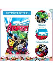 Marvel 10个漫威派对礼品袋，复仇者联盟主题糖果袋，儿童超级英雄生日派对礼品袋，装饰品，新年礼物，情人节礼物，复活节礼物 - 彩色 - 查看 3