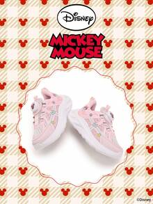 Disney Authentic Collaboration With  | A Pair Of Children's Sneakers, Suitable For Daily, Festival, Sports, And Outdoor Wear. It Fits The Foot Comfortably, Is Anti-Slip, Wear-Resistant, And Breathable (Boys' Sneakers, Boys' Board Shoes, Children's Sneakers, Girls' Sneakers, Girls' Board Shoes) - Baby Pink - View 2