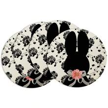 Easter Egg/Bunny Place Mat Creative Spring Round Dinner Table Mat For Home Kitchen Decor - Multicolor - View 6