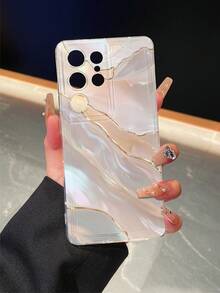 1pc Marine Shell Pattern Cushion Transparent Anti-Drop Phone Case, TPU Material Suitable As Holiday Gift, Fit For Samsung S25/S25 Plus/S25 Ultra/S24 Ultra/S24/S23 Ultra/S23/S22 Ultra/S22, Unisex - Multicolor - View 2