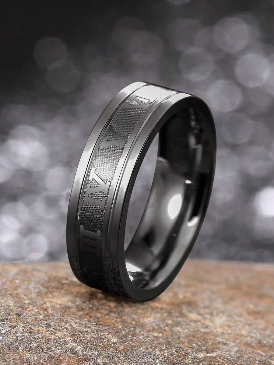 1 Buah Cincin Cantik untuk Wanita, Hadiah Hari Valentine, Perhiasan Pesta Ulang Tahun Pernikahan - Hitam - View 1