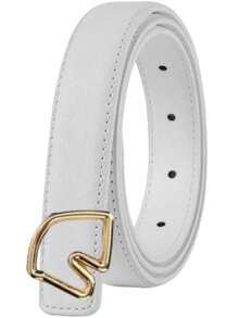 女士休闲商务时尚腰带一条，适合搭配牛仔裤、休闲裤等日常穿着。适合情人节、春夏、上学、秋季、冬季等场合。 - 彩色 - 查看 5