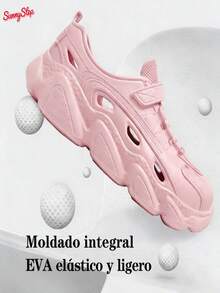 Zapatillas deportivas resistentes al agua con talón reforzado diseño aireado y suela de alto agarre ideales para salidas al aire  días lluviosos - Rosa - Ver 3