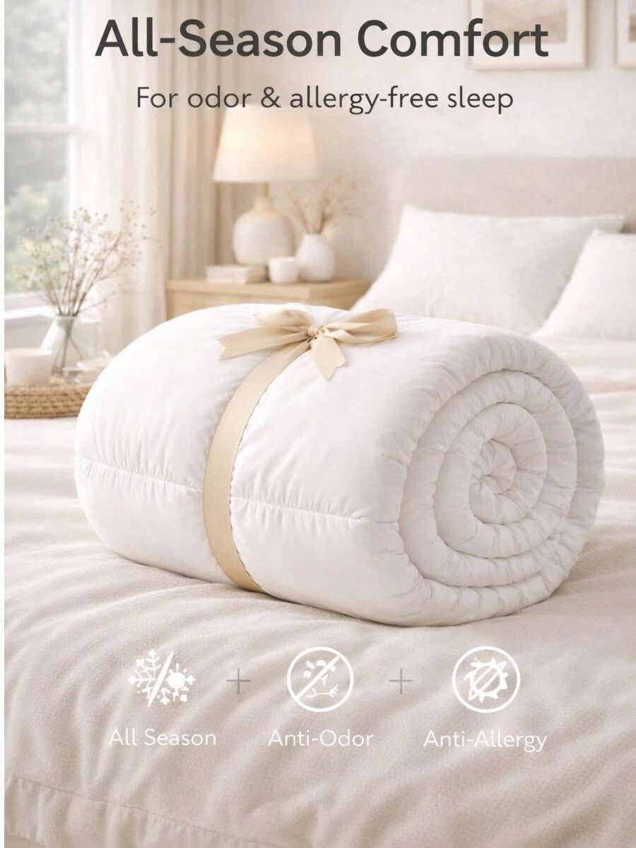 All-Season Scandinavian Duvet – Anti-Allergy & Odor-Free – Hotel Quality – Made In Turkey - White - View 1