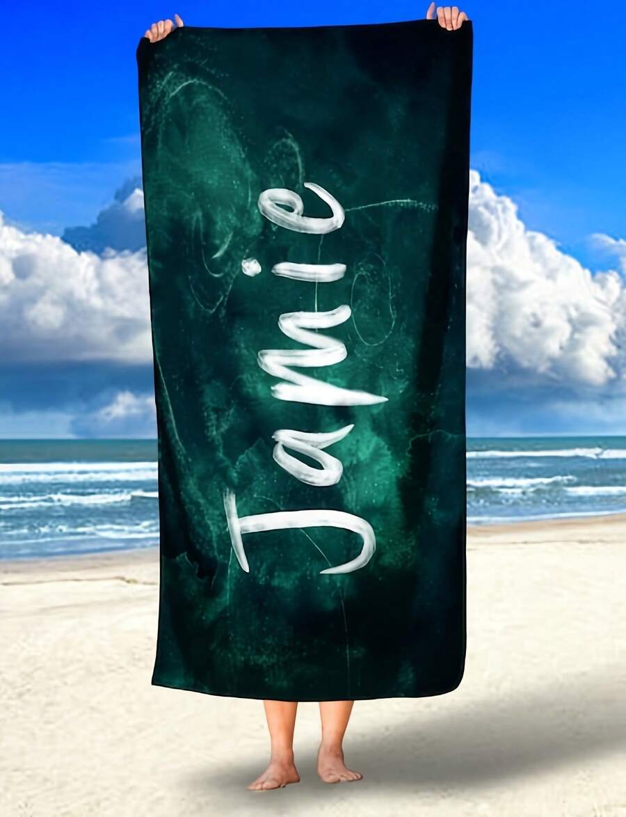 Personalised Towel - Emerald (Free Shipping)Unique Basketball Team Designs, Fun Patterns, Suitable For Wo, Pool , And Showers. 3g Beach Towel, Uni. High-Quality Absorbent Fabric, Suitable For All Seasons, Soft To The Touch, Durable. Quick-Drying, An Essential Item For Summer Beaches, Pools, And Sand Baths. H56, A Vacation Must-Have. - Image Color - View 1
