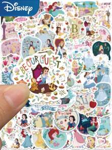 60pcs Disney Princess Stickers Mermaid Ariel Snow White Jasmine Princess Decals For Phone Laptop Suitcase Scrapbook Helmet Guitar Cartoon Graffiti Stickers - A - View 4