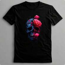Suffix Skull T-Shirt Premium Shirt 100% Cotton Promotional Price Men's Women's Casual T-Shirt Streetwear - BLACK-EST 09 - 查看 7