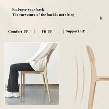 Juego de 4 Sillas de Comedor Modernas de Plástico, Silla de Comedor Apilable y Reforzada para el Hogar, Diseño Simple y Moderno con Respaldo y sin Brazos, para Cocina, Restaurante, Sala de Estar (Color: Gris Oscuro, Tamaño: 44 * 47 * 80cm) - Naranja - Ver 5