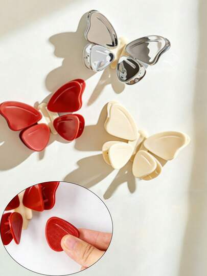 1/2pcs Butterfly Shaped Magnetic Clips, Fridge Magnets, Creative Kitchen/Office/Home Decor, Functional Clips, Suitable As Valentine's Day Gifts