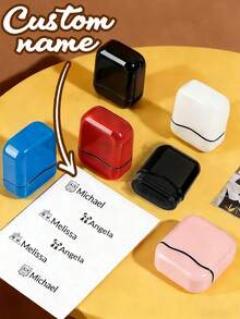 LICVIC 1pc Custom Name Signature Stamp For Kids, Back To School Supplies For Kids,Name Stamps Personalized, DIY Customized Self Inking Name Stamp, Stamps For Signing Name, Name Stamp For Clothing Kids Waterproof, Reproduce Your Handwriting Signature, Edit,Back To School Fashion,Christmas Gift - Style a - View 2