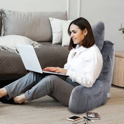 Reading Pillow With Detachable Neck Roll | Cuddle Cushion With Arm Support, 60–90 X 77 X 40cm Backrest & Lumbar Cushion For Sofa, Bed & Chair, Relaxing, Reading & Watching TV