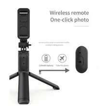 1个适用于智能手机的伸缩自拍杆三脚架 - 黑色 - 查看 3