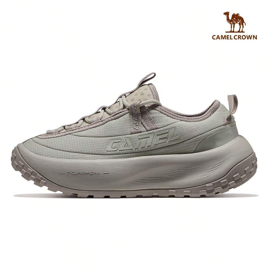 CAMEL CROWN 女士户外乐福鞋、运动鞋、秋季新款、透气跑步休闲鞋、慢跑运动鞋 - 鵜鶘綠月光石 - 查看 1