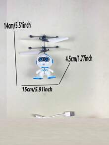 1 pieza Robot de control remoto inteligente con sensor para niños, de material a prueba de golpes, control remoto por infrarrojos, juguete de robot de control remoto, juguete volador de plástico con sensor de gestos, juguete educativo interactivo por infrarrojos con luces LED, adecuado para niños y niñas (con versión de control remoto y sin versión de control remoto, pintura artificial desigual, posible pequeño error de medición debido a la medición manual) - Multicolor - Ver 12