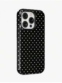 Black Polka Dot Phone Case, Compatible With IPhone 17/16/15/14/13/12/11 Pro Max - Black - View 4