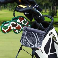 Spider Embroidered Square Mallet Type Magnetic Golf Club Head Cover, Ideal Golf Accessory For Golfers - Multicolor - View 4